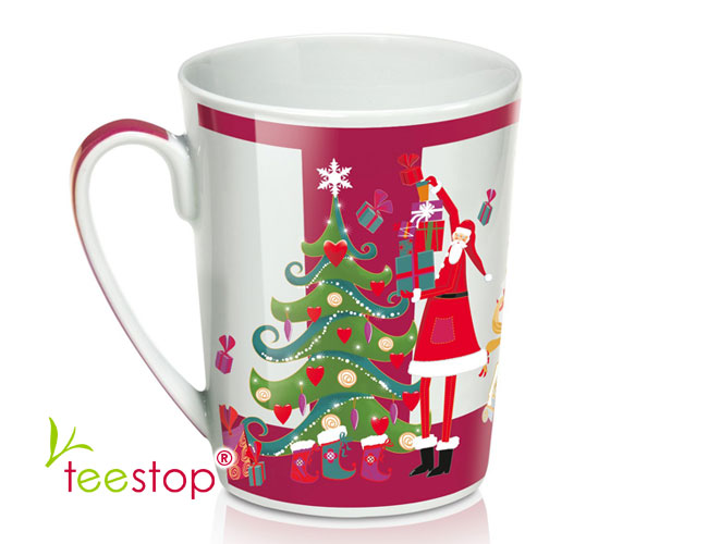 Becher Classic Christmas aus Porzellan (0,25l) mit Weihnachtsmotiv (Seite A)