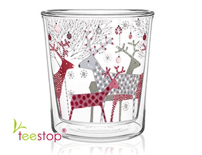 doppelwandiger Teeglasbecher Scandic Christmas